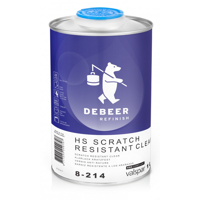 8-214 HS Scratch Resistant Clear DeBeer - 2 Lakiery samochodowe Debeer, Detailing Koch Chemie Środki dla myjni samochodowych