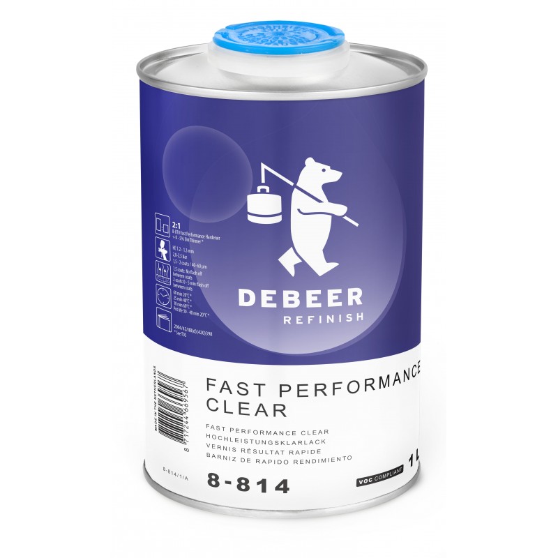 8-814 Fast Performance Clear DeBeer - 1 Lakiery samochodowe Debeer, Detailing Koch Chemie Środki dla myjni samochodowych