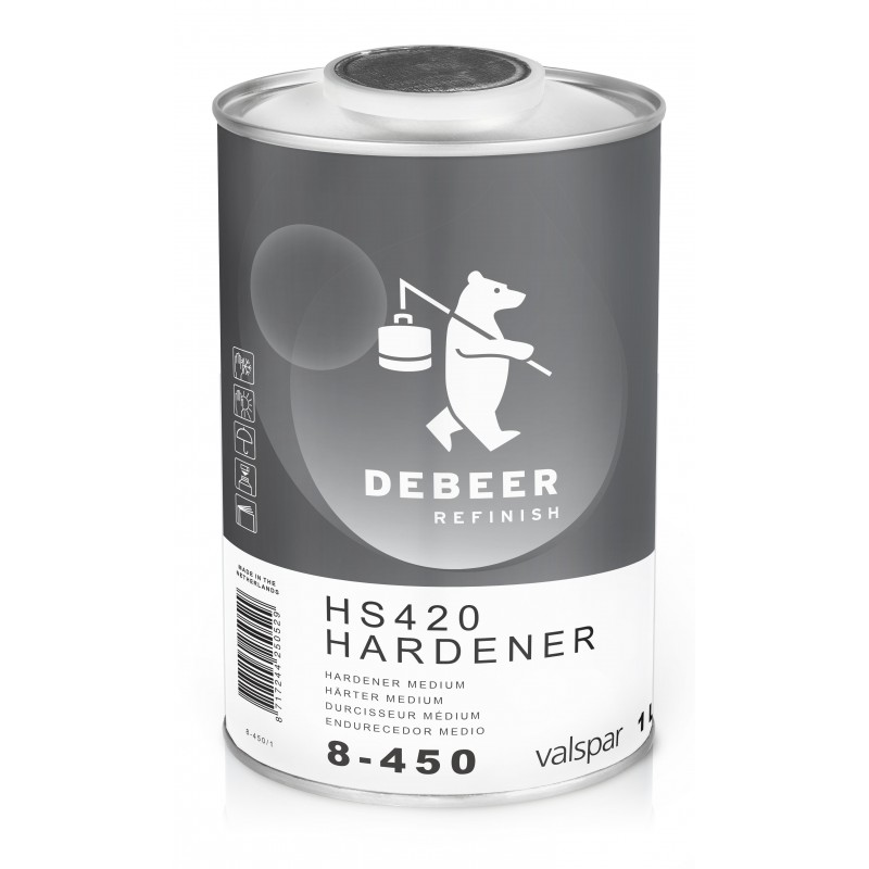 8-450 HS420 Hardener Medium DeBeer - 1 Lakiery samochodowe Debeer, Detailing Koch Chemie Środki dla myjni samochodowych