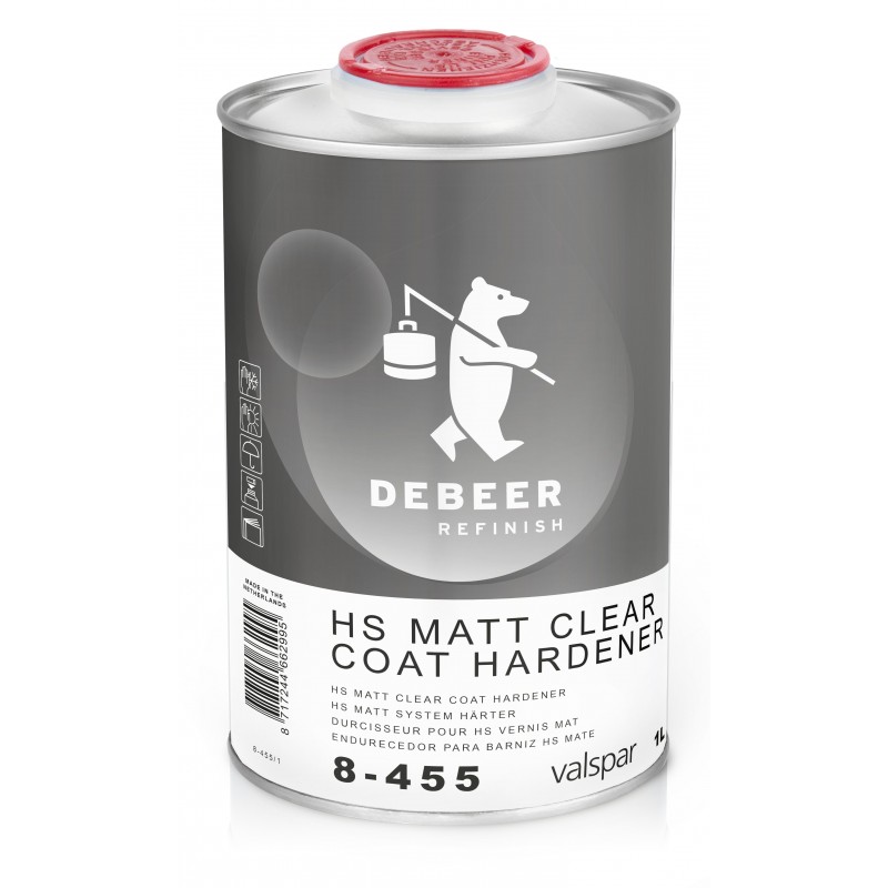 8-455 Matt Clear Coat Hardener DeBeer - 1 Lakiery samochodowe Debeer, Detailing Koch Chemie Środki dla myjni samochodowych