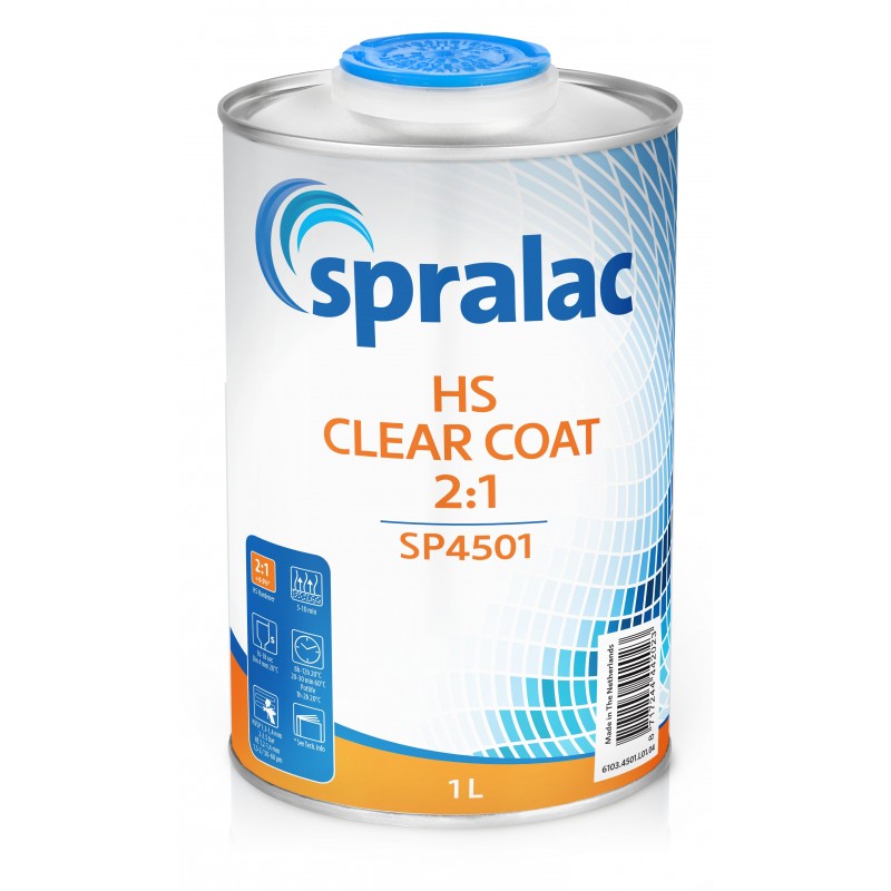 SP4501 HS Clear Coat Spralac - 1 Lakiery samochodowe Debeer, Detailing Koch Chemie Środki dla myjni samochodowych