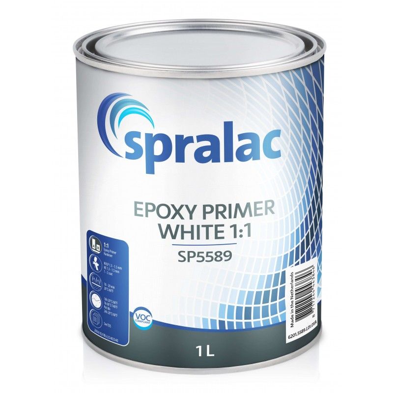 SP5589 Epoxy Primer White 1:1 Spralac - 1 Lakiery samochodowe Debeer, Detailing Koch Chemie Środki dla myjni samochodowych