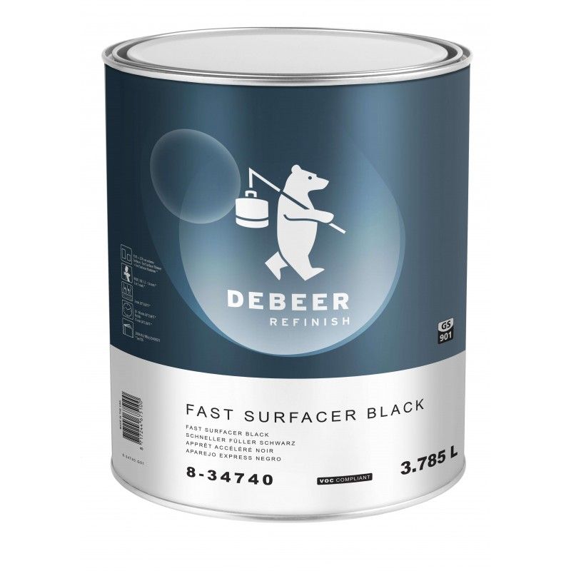 8-34740 Fast Surfacer Black DeBeer - 1 Lakiery samochodowe Debeer, Detailing Koch Chemie Środki dla myjni samochodowych