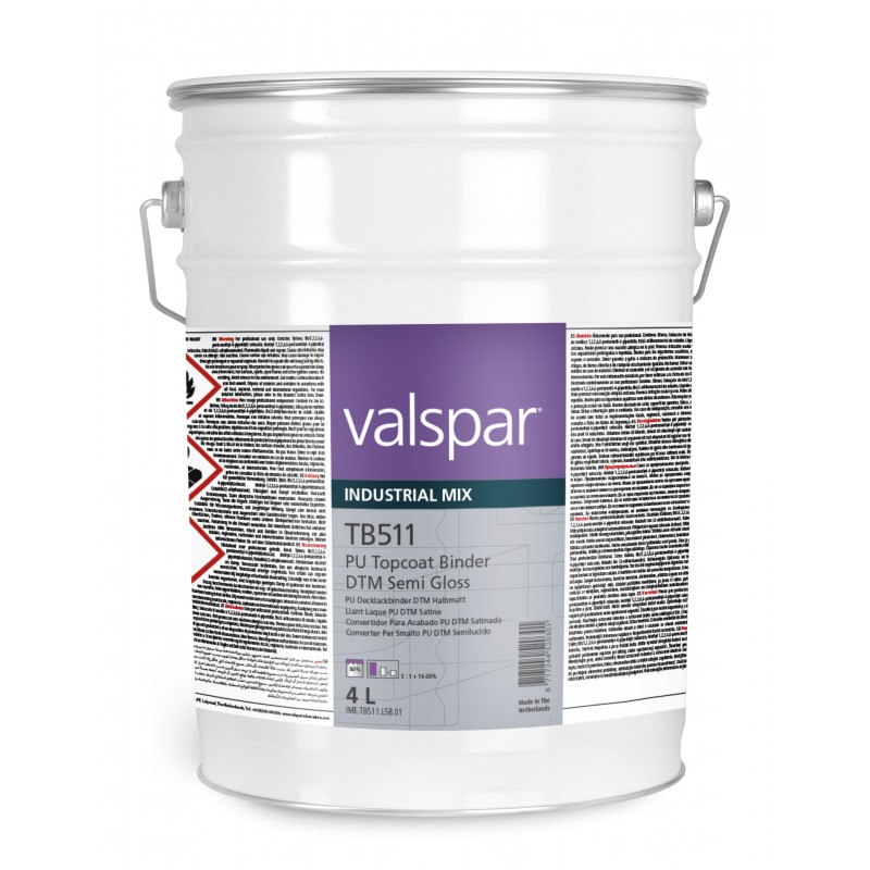 TB511 PU Topcoat DTM Semi Gloss Valspar - lakiery przemysłowe - 1 Lakiery samochodowe Debeer, Detailing Koch Chemie Środki dla m