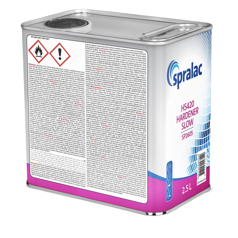 SP2605 HS420 Hardener Slow Spralac - 1 Lakiery samochodowe Debeer, Detailing Koch Chemie Środki dla myjni samochodowych