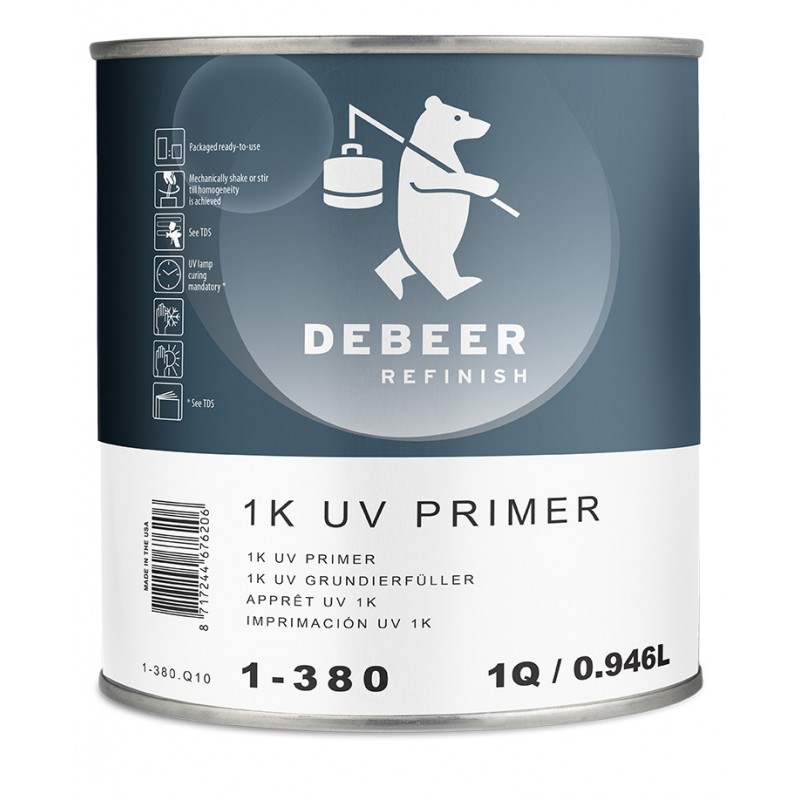 1-380 1K UV Primer DeBeer - 1 Lakiery samochodowe Debeer, Detailing Koch Chemie Środki dla myjni samochodowych
