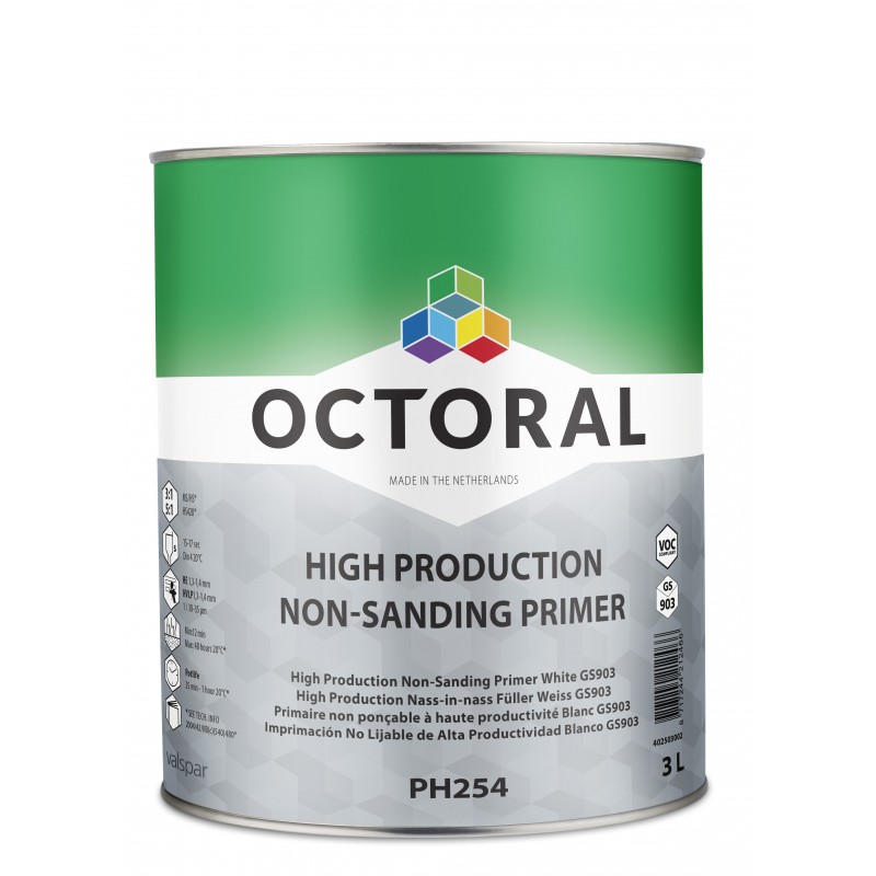 PH254W High Production Non-Sanding Primer White GS903 Octoral - 1 Lakiery samochodowe Debeer, Detailing Koch Chemie Środki dla m