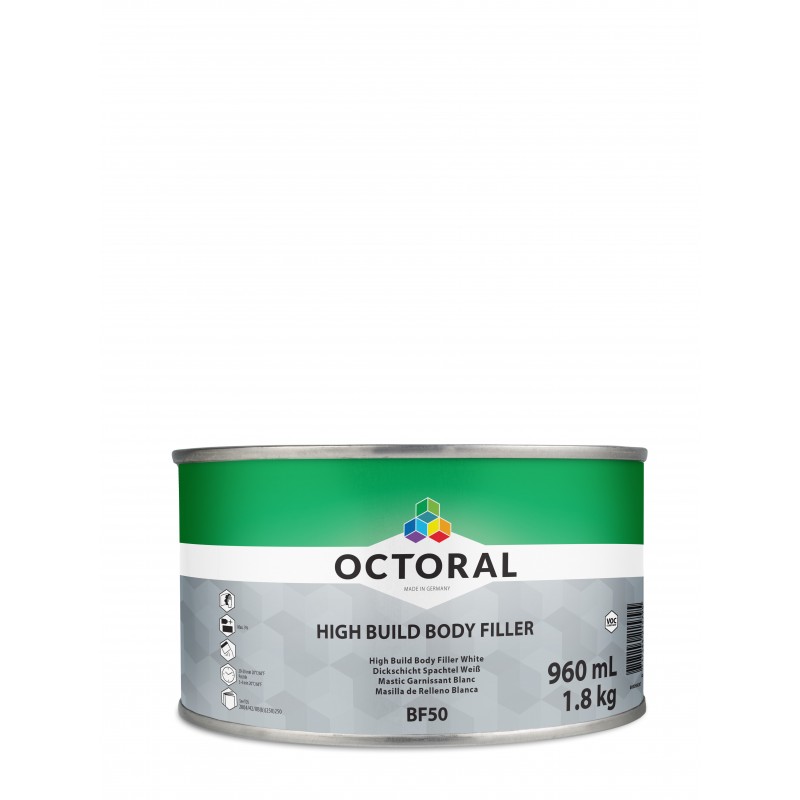 BF50 High Build Body Filler White Octoral - 1 Lakiery samochodowe Debeer, Detailing Koch Chemie Środki dla myjni samochodowych