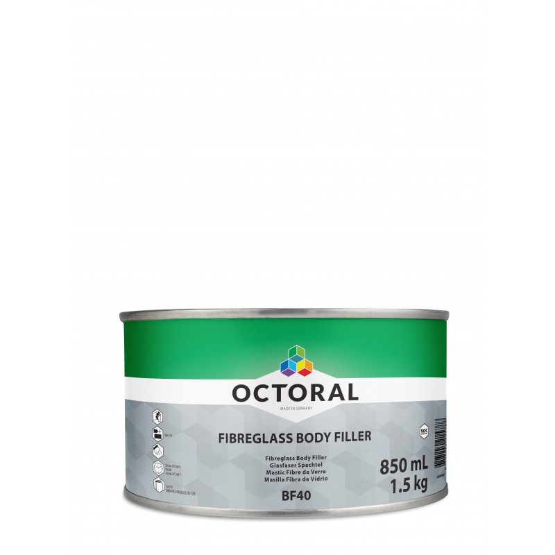 BF40 Fiberglass Body Filler Octoral - 1 Lakiery samochodowe Debeer, Detailing Koch Chemie Środki dla myjni samochodowych
