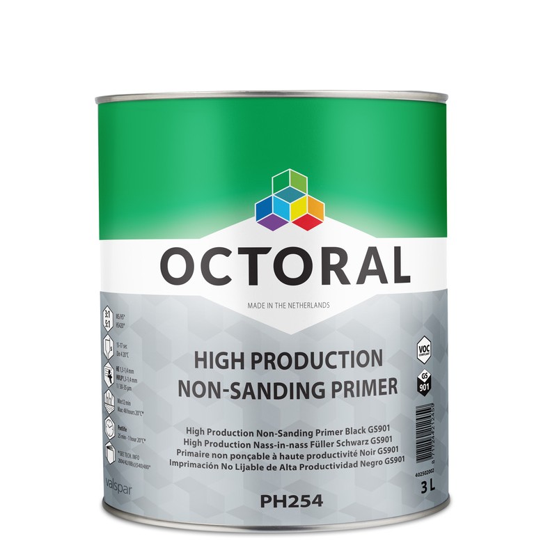 PH254B High Production Non-Sanding Primer Black GS901 Octoral - 1 Lakiery samochodowe Debeer, Detailing Koch Chemie Środki dla m